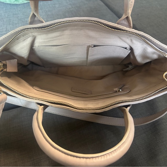 Quince NWOT Taupe Woven Leather Tote Bag - Picture 4 of 4